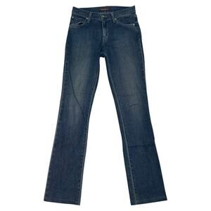 James Jeans Rudy Ballerina Flat Jeans Straight Leg Laguna Denim Blue USA Size 26